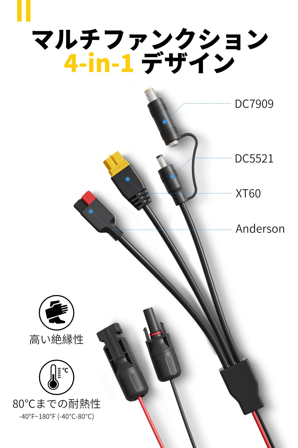 Amazon.co.jp: ENERNOVA 2.5M MC4 ソーラーコネクター 14AWG ソーラー